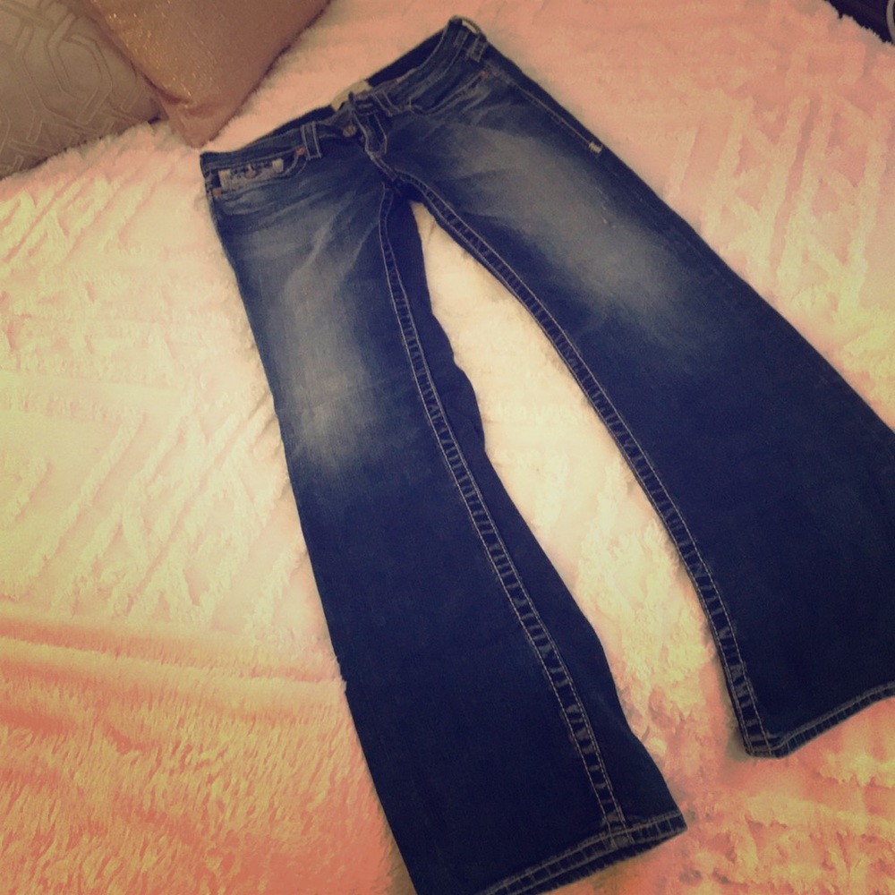 Big star medium wash boot cut jeans